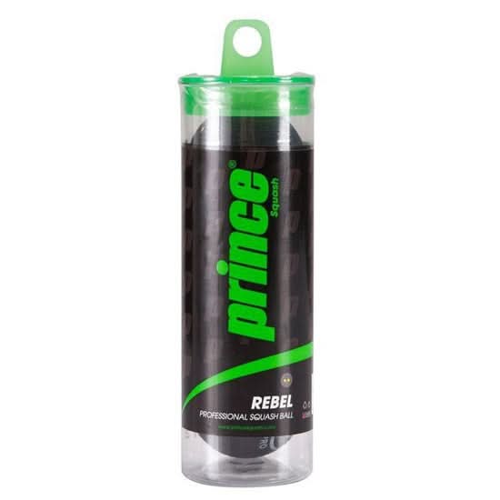Prince Squash Balls- Rebel Double Yellow 3 Ball Tube