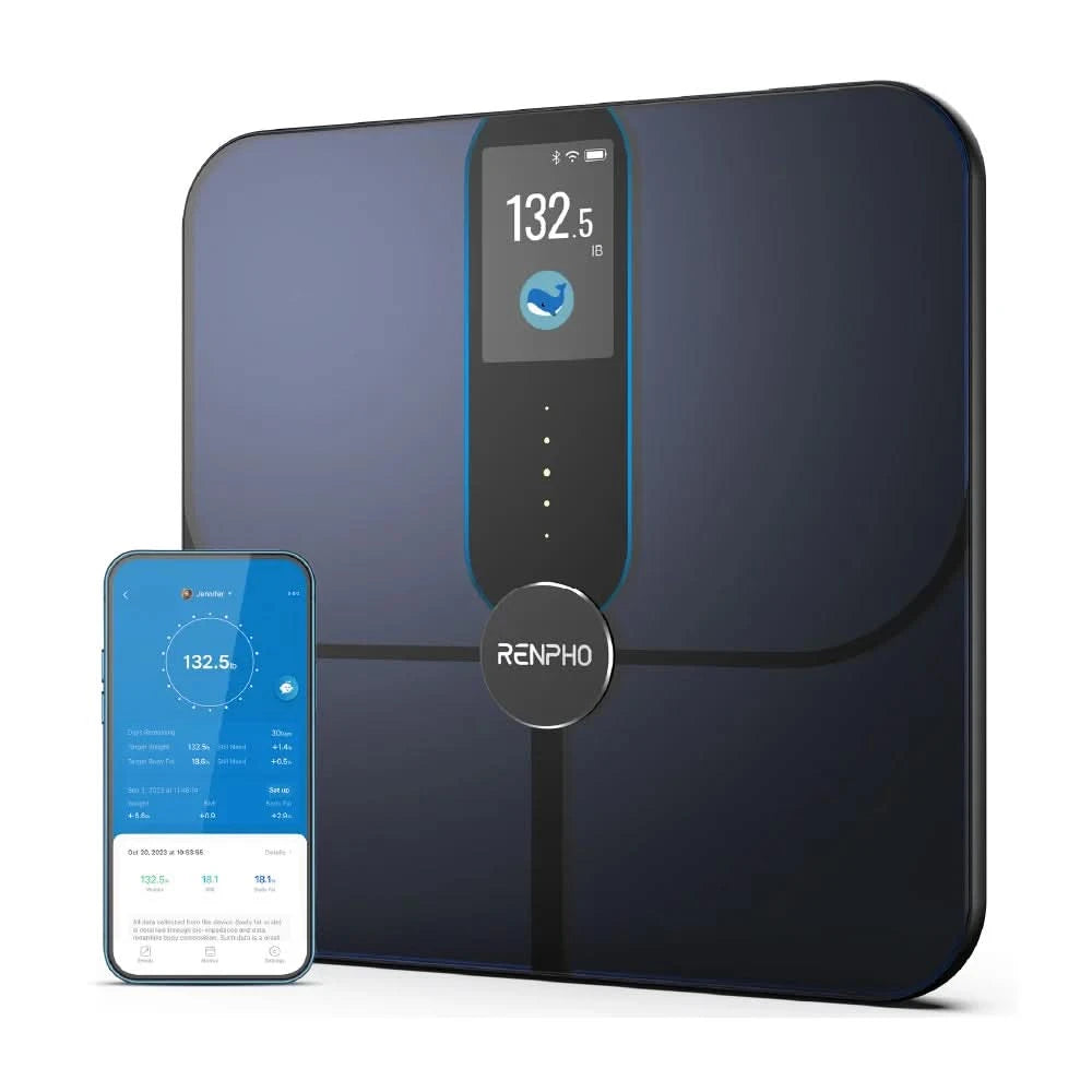 RENPHO Smart Scale Elis Nova – Body Composition Scale with TFT LCD & Wi-Fi Black