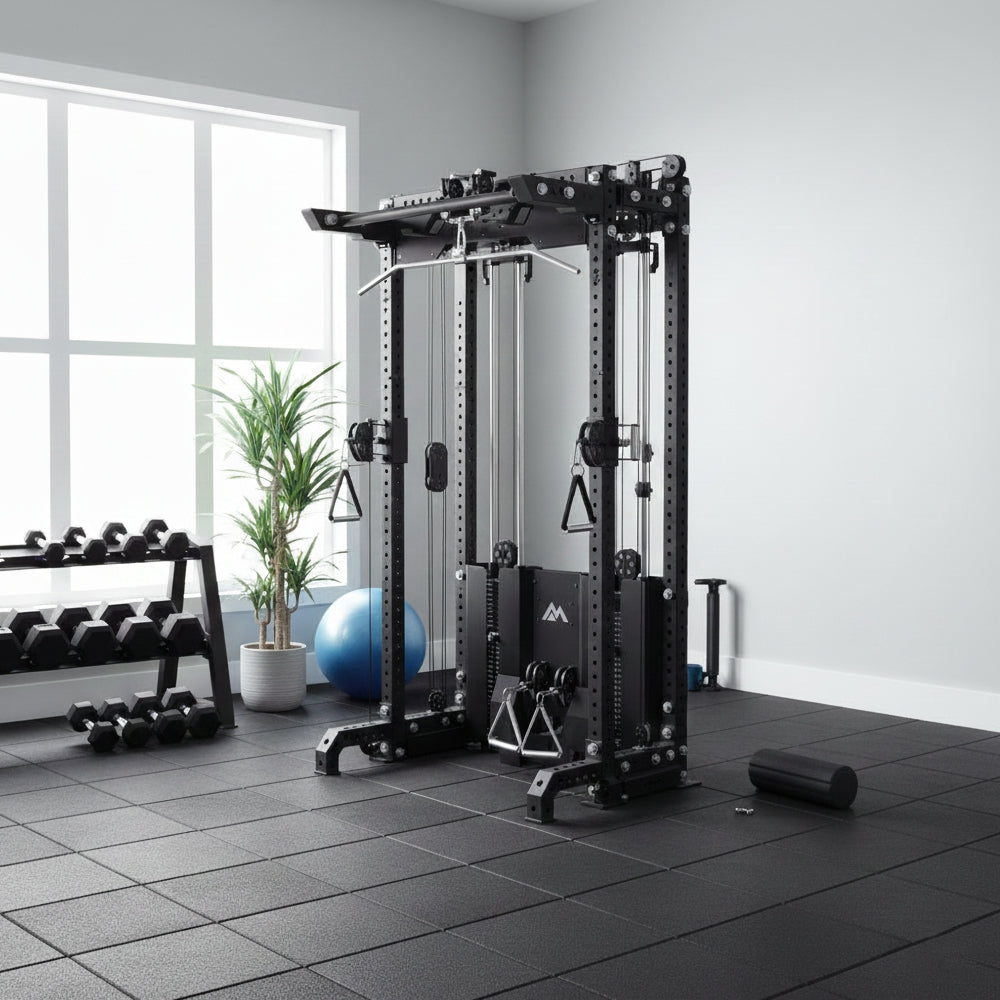 REP Fitness Compact Ares 2.0 Functional Trainer - Metallic Black | 93" Height, 4-Post