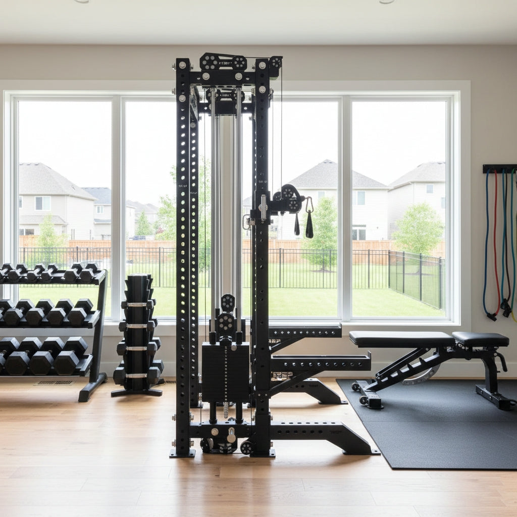 REP Fitness Compact Athena Functional Trainer - Metallic Black | 93" Height, 4-Post