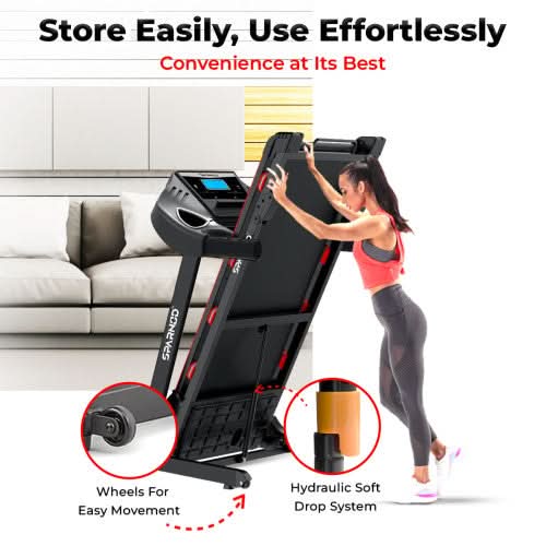 Sparnod Fitness, (2 HP DC Motor) Fat mobilization massager Treadmill, STH-3600