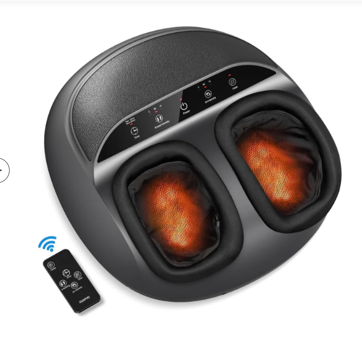 Renpho Foot Massager Machine with Heat, Shiatsu Massager Deep Kneading Therapy Black