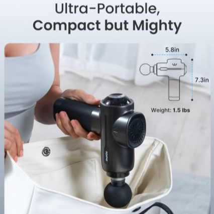 Renpho Active Massage Gun with Heat Deep Tissue Muscle, Handheld Body Massager