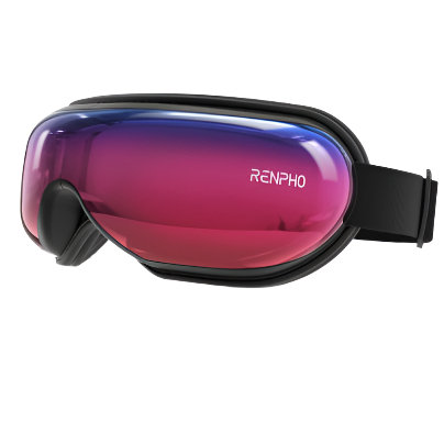 Renpho Eye Massager with Heat & Bluetooth Music, Rechargeable Eye Care Machine with 5 Modes, Black Gradient Purple