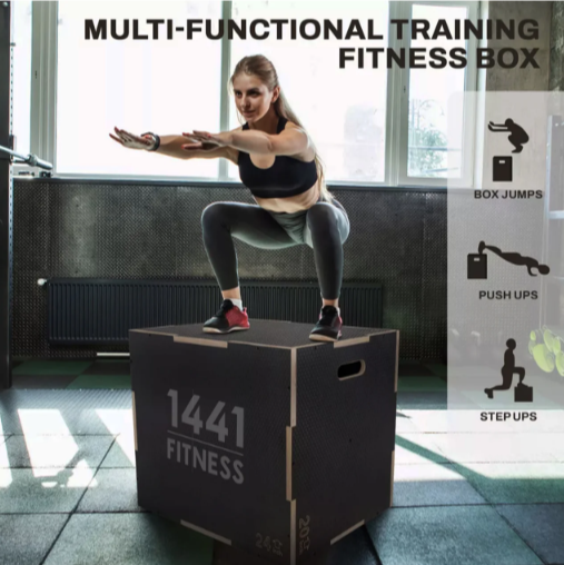 1441 Fitness 3 IN 1 Plyobox Wooden - Matt Black