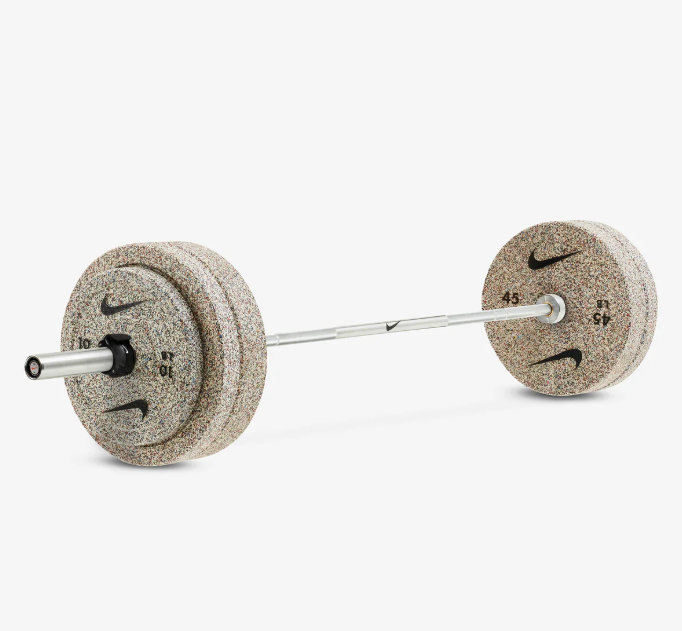 Nike Olympic Weight Plate & Barbell Set (60–160 Kg) Strength - 20 Kg (Chrome) 100 Kg (Including Barbell) Grind