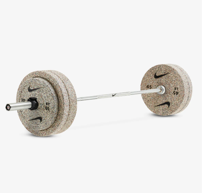 Nike Olympic Weight Plate & Barbell Set (60–160 Kg) Strength - 20 Kg (Chrome) 60 Kg (Including Barbell) Grind
