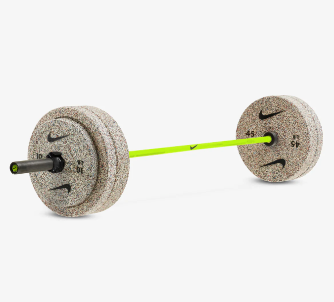 Nike Olympic Weight Plate & Barbell Set (60–160 Kg) Shield - 20 Kg (Volt) 60 Kg (Including Barbell) Grind