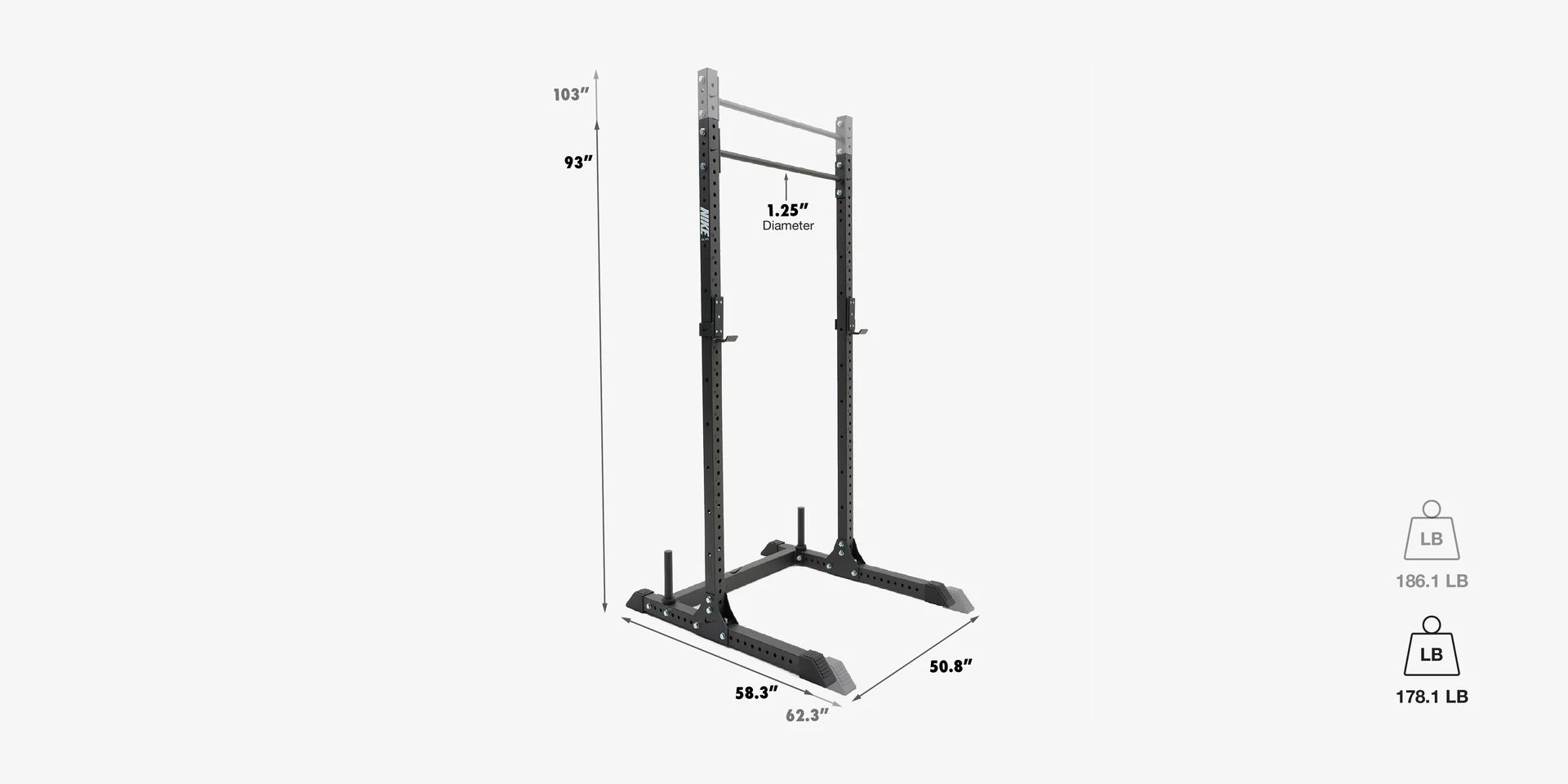 Nike Squat Rack - 93" - Bundle