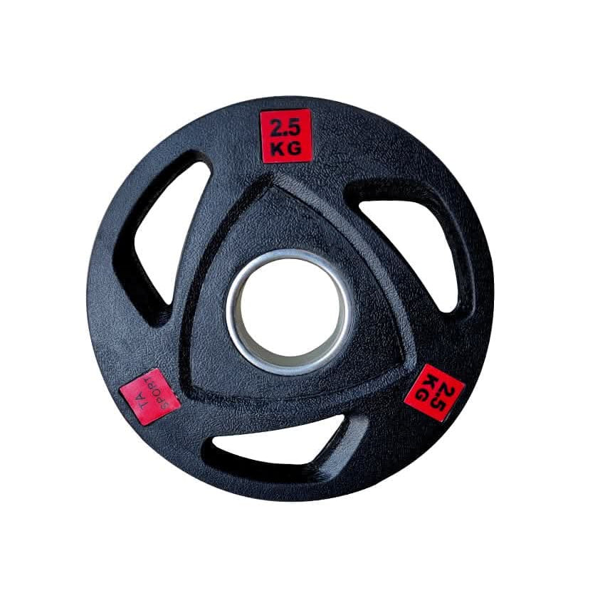 Combo 1441 Fitness 6 ft Olympic Barbell with Black Olympic Plates set | 60 Kg Set