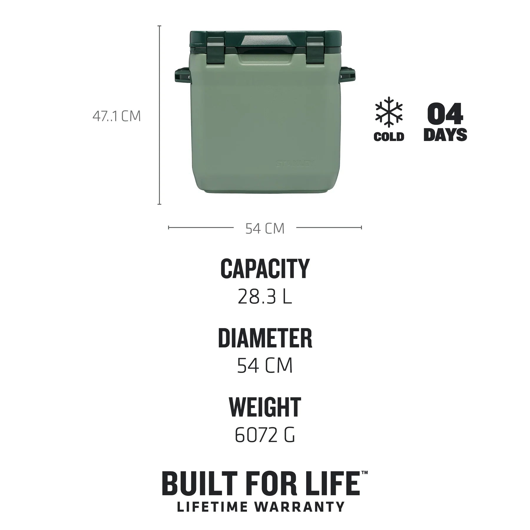 Stanley Adventure Outdoor Cooler, 28L / 30QT, Polar White