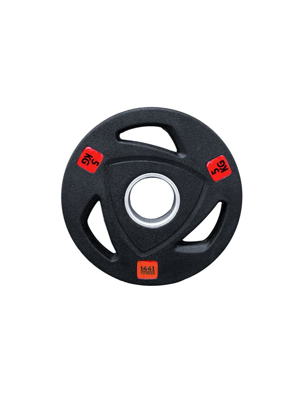 Combo 1441 Fitness 7 Ft Olympic Barbell with Black Olympic Tri-Grip Plates Set | 120 kg