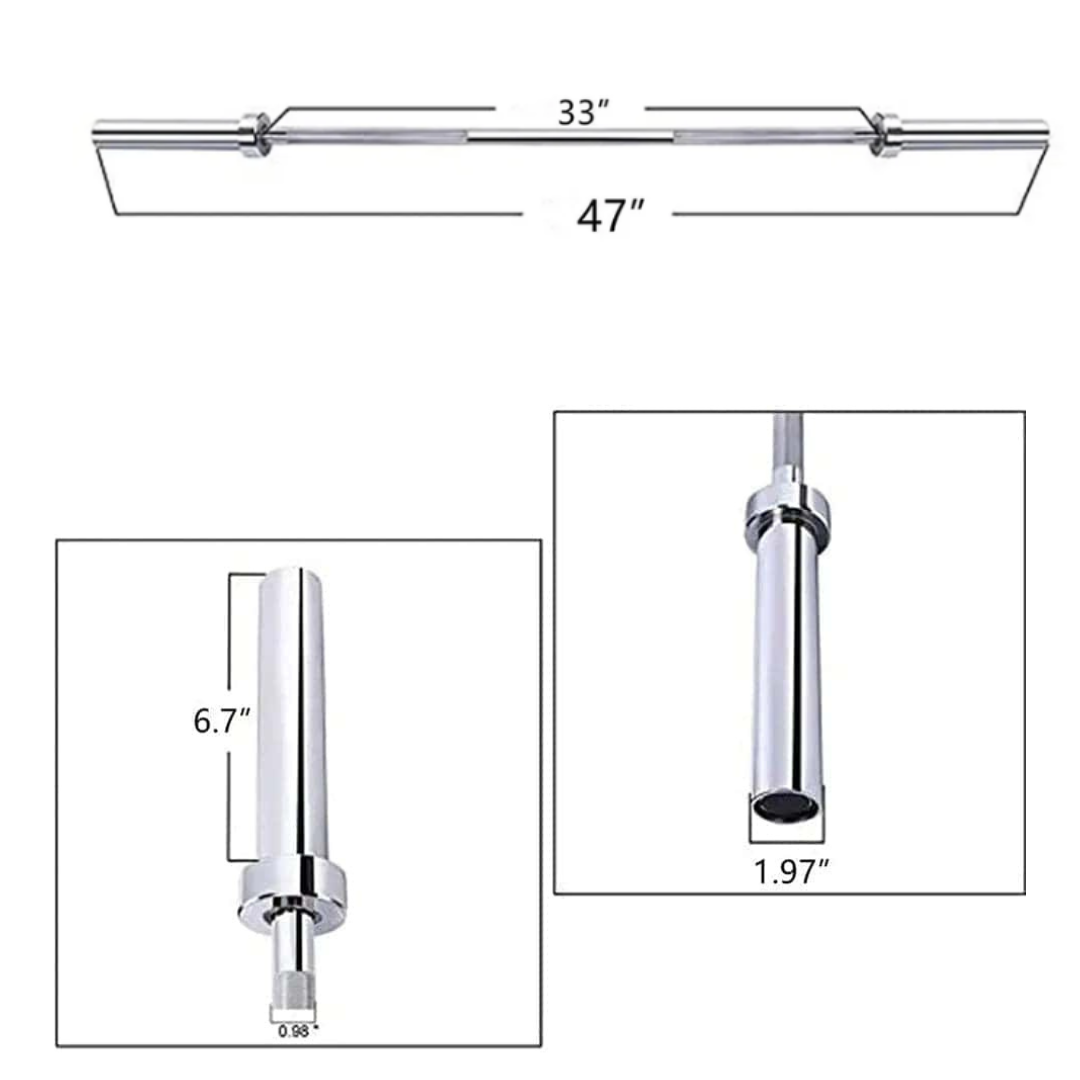 Harley Fitness 4 ft Olympic Straight Bar with Collars | 7 kg