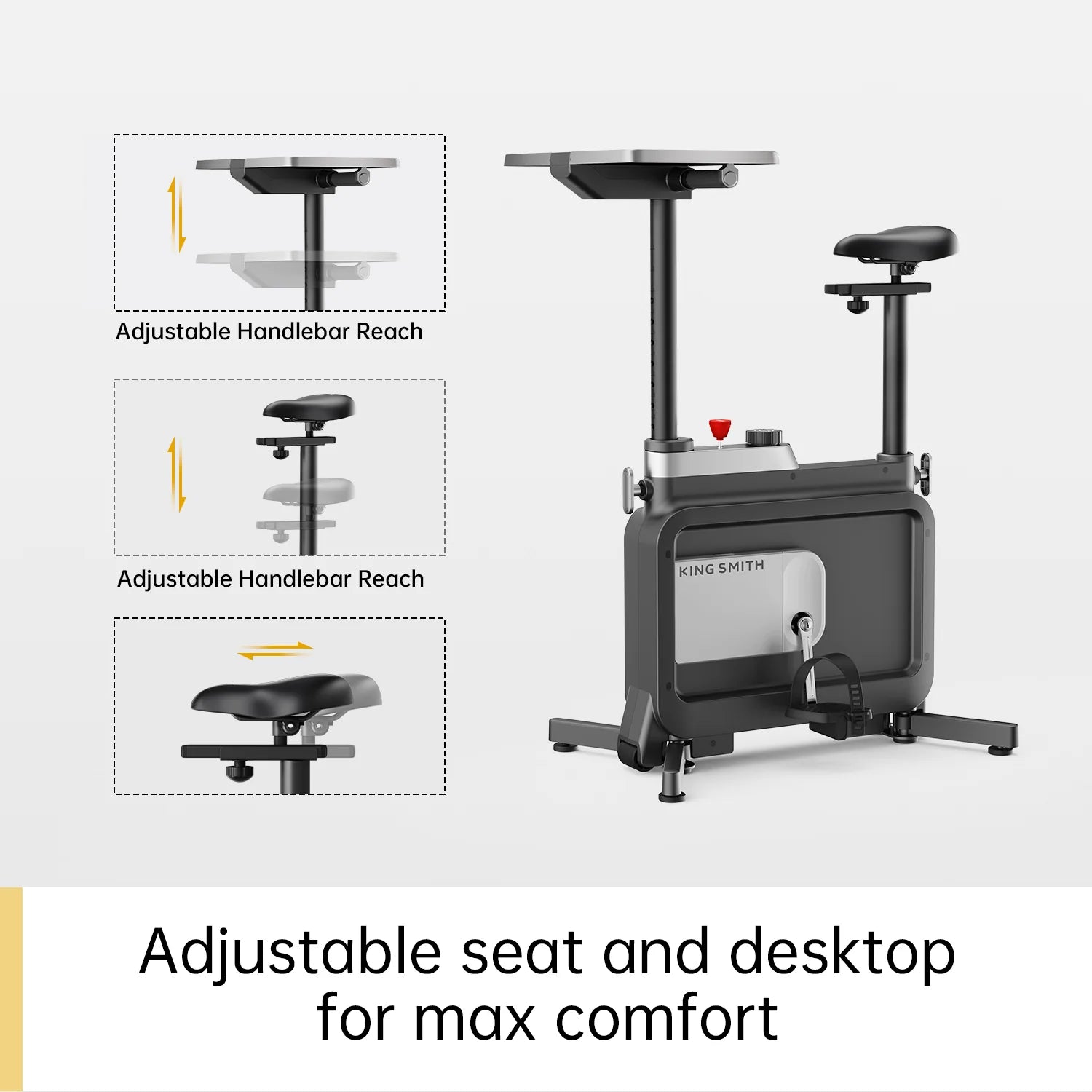 Kingsmith W1B 3 IN 1 Foldable Exercise Bike, Under Desk Bike