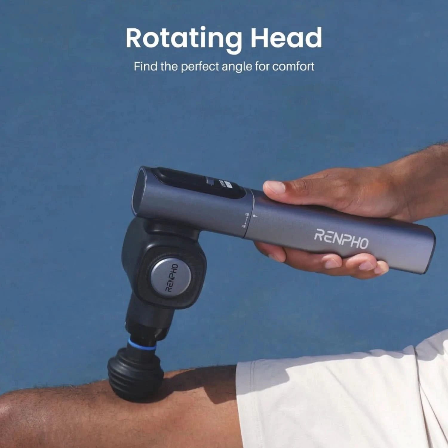 RENPHO Foldable Massage Gun with Extension Handle – Deep Tissue Percussion Massager