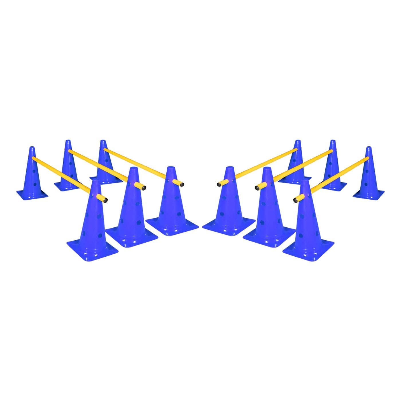 DS Cone Hurdle Set - 15" (12 Cones, 6 Poles)