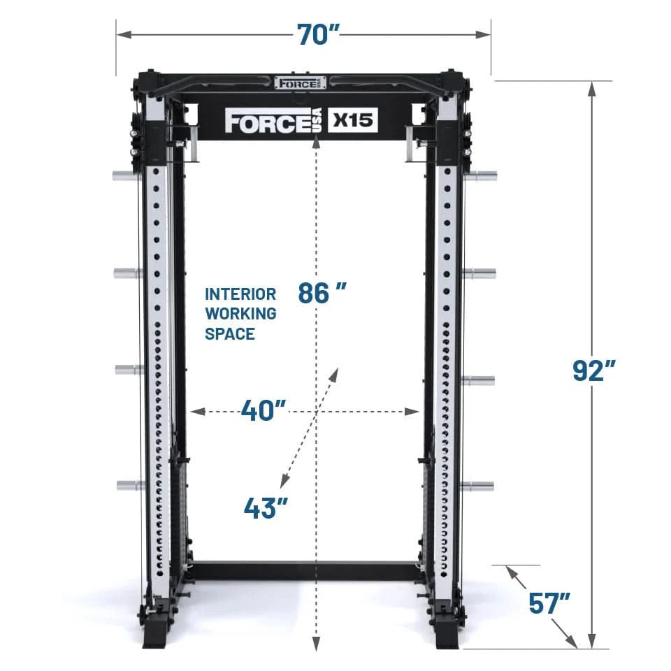 Force USA X15 Pro Multi Trainer – With Upgrade Kit, Smith, Rack & Functional Cable System