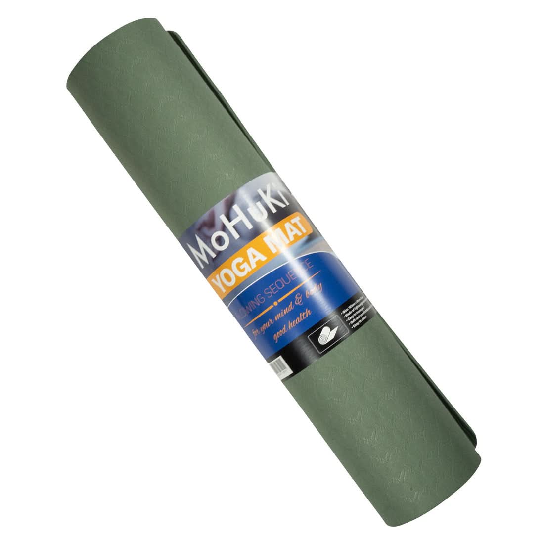 Mohuki Yoga Mat TPE - 6mm (Olive Green)