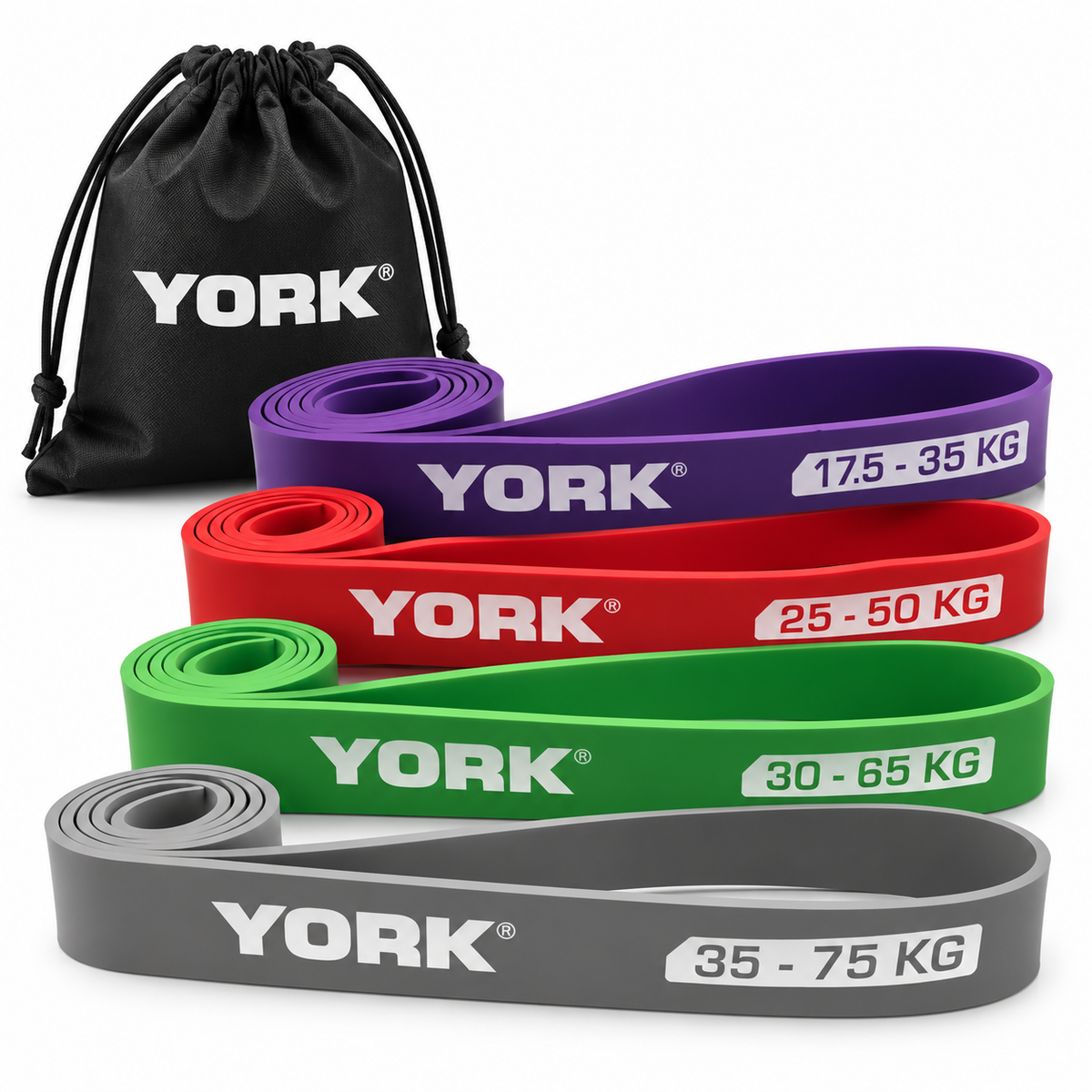York Resistance Band Power Set, 4 Pieces, 80509