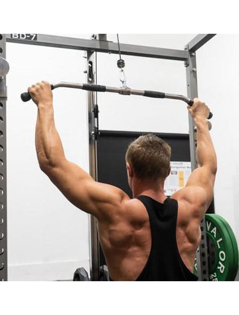 1441 Fitness Best Lat Pull Down Bar Attachment with Rubber Grips - 90 CM