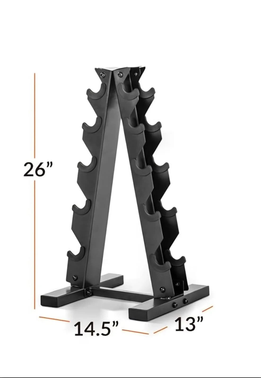 Body Strong Triangle A-Frame Dumbbell Rack – 5 Tier