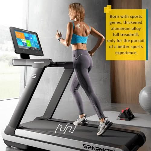 Sparnod Fitness, 5 Hp Continuous AC Motorized Automatic Walking and Running Treadmill, STC-6900