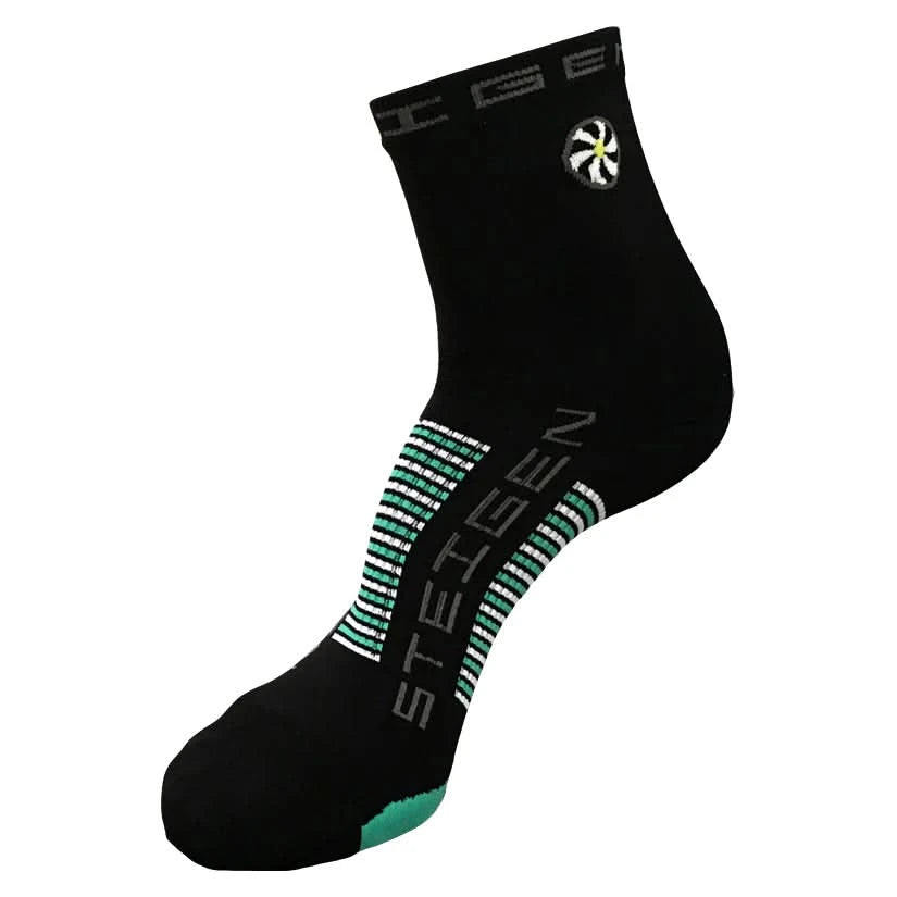 Steigen Running Socks ½ Length, 5-12 Unisex (One Size Fits All) Black