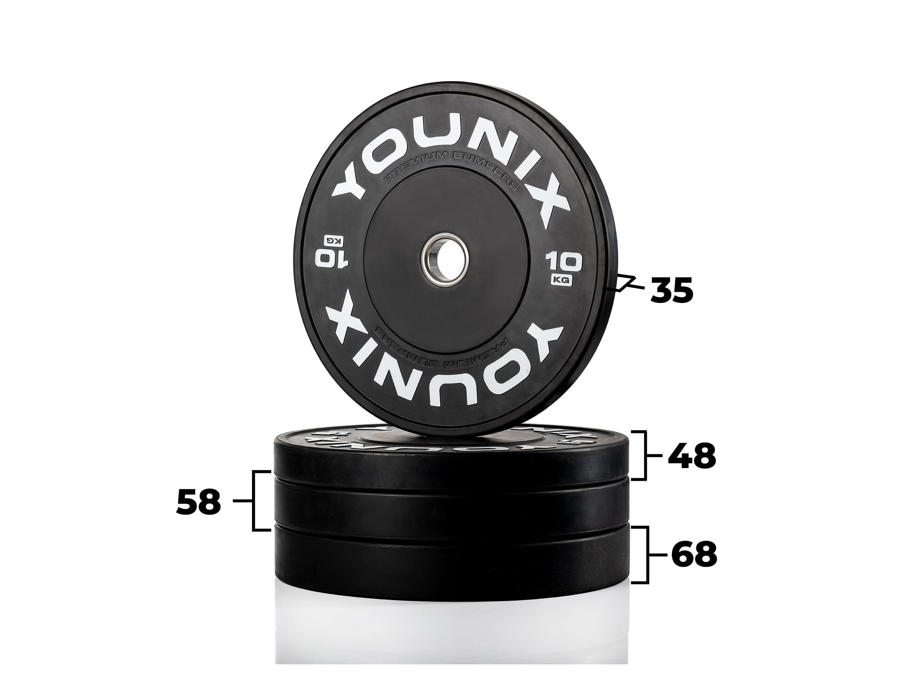Younix Premium Bumper Plates, 5Kg - 25Kg, Sold as Piece