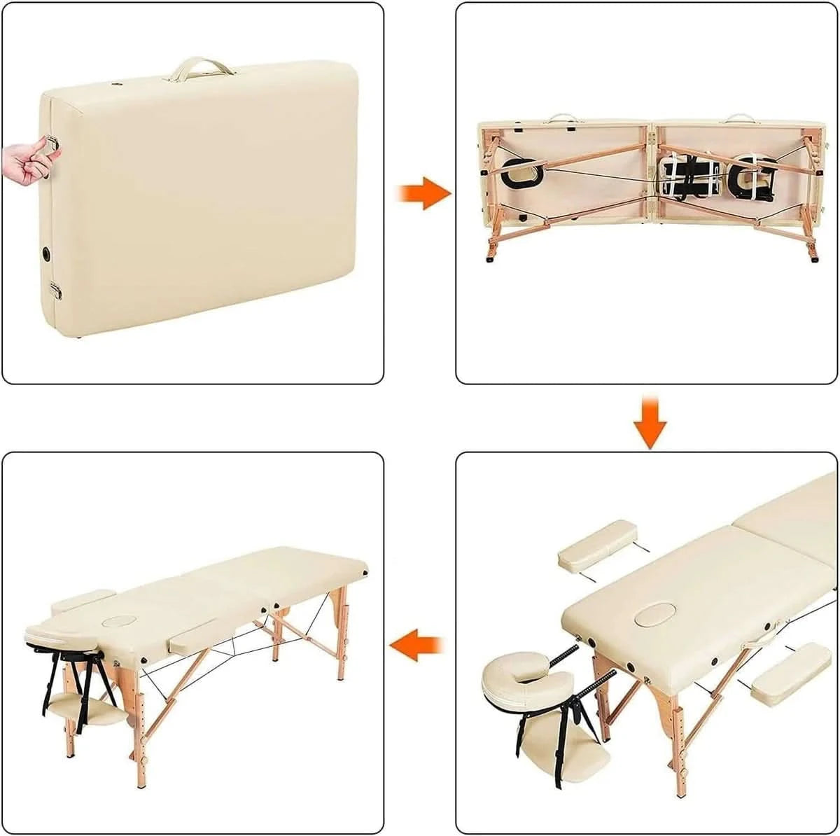Nourest Portable Foldable Professional Massage Table (2 fold)