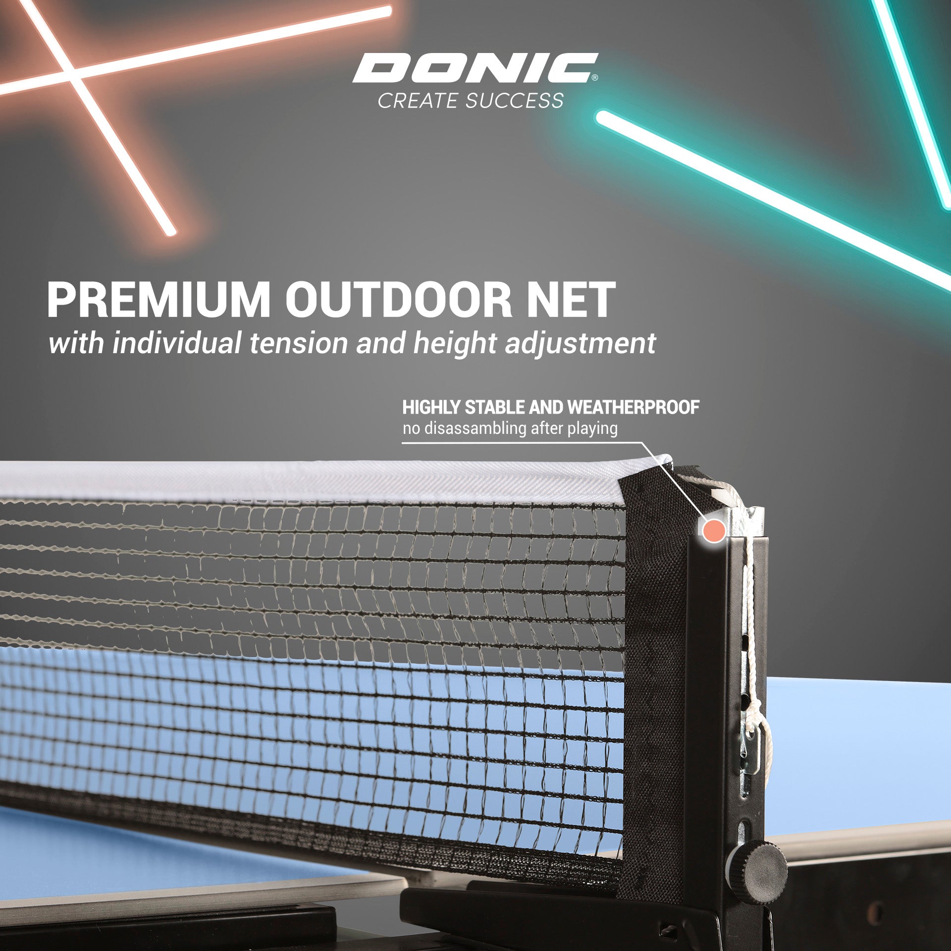 Donic Table Tennis Table Outdoor Roller 1000, Blue