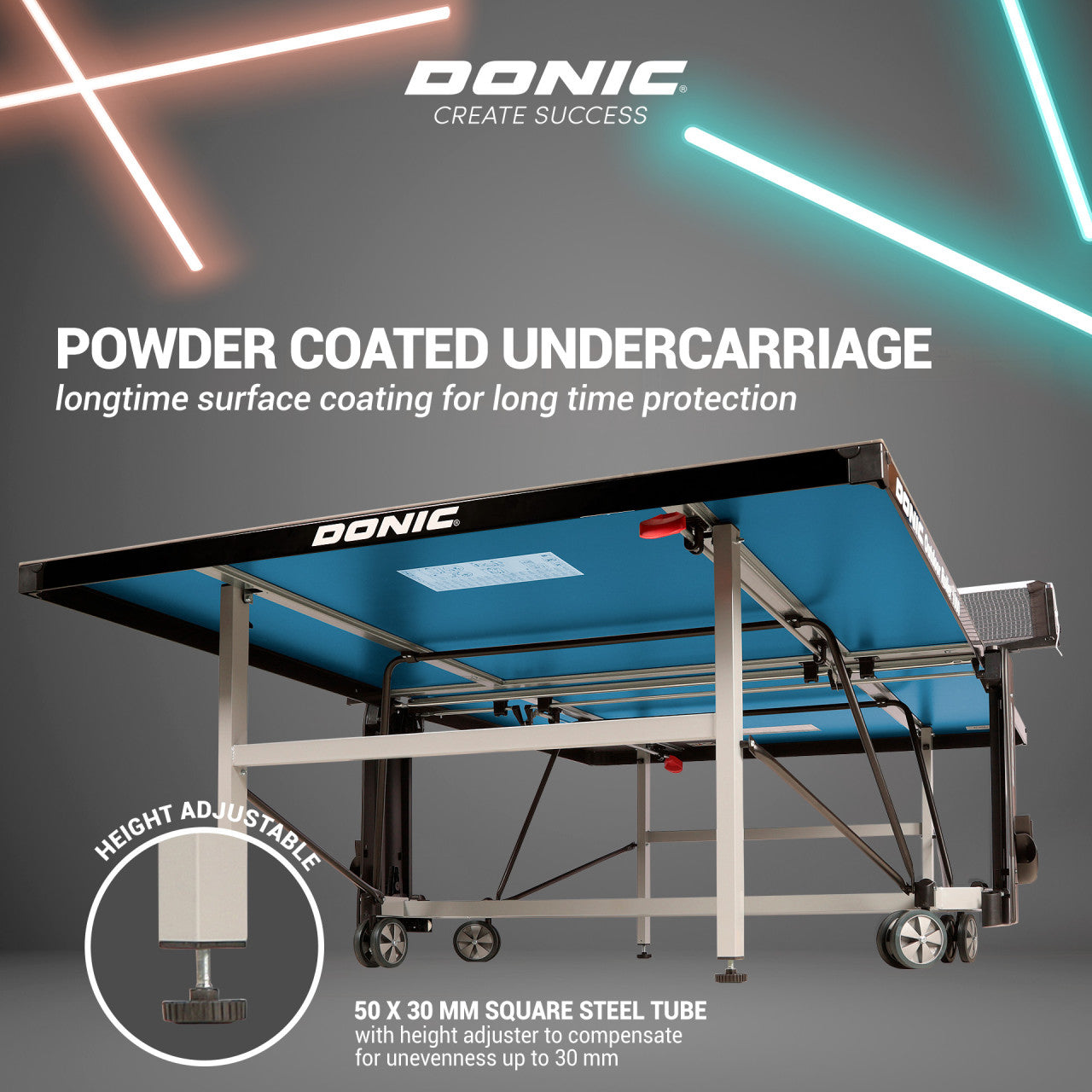 Donic Table Tennis Table Outdoor Roller 1000, Blue