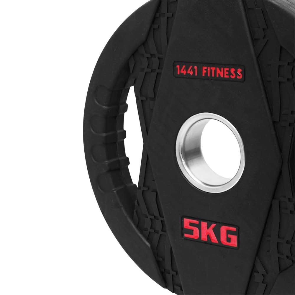 1441 Fitness Black Rubber Dual Grip Plate - 2.5 kg to 20 Kg (Sold as per Piece)