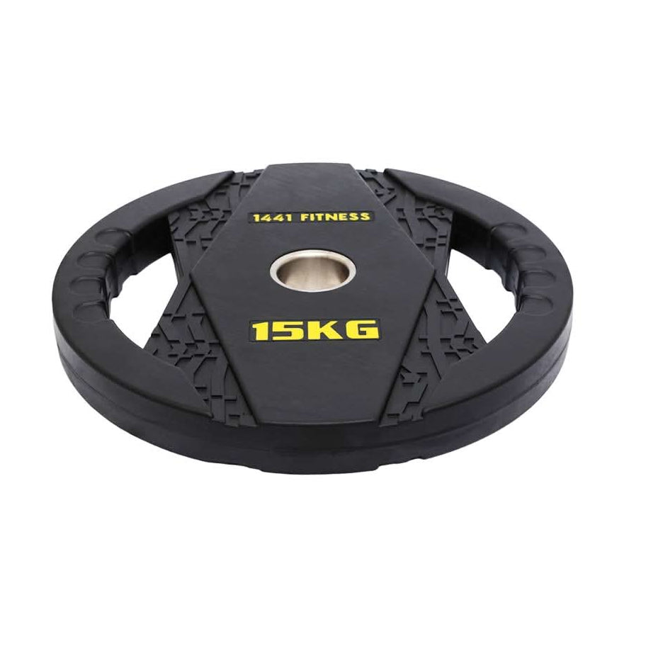 1441 Fitness Black Rubber Dual Grip Plate - 2.5 kg to 20 Kg (Sold as per Piece)