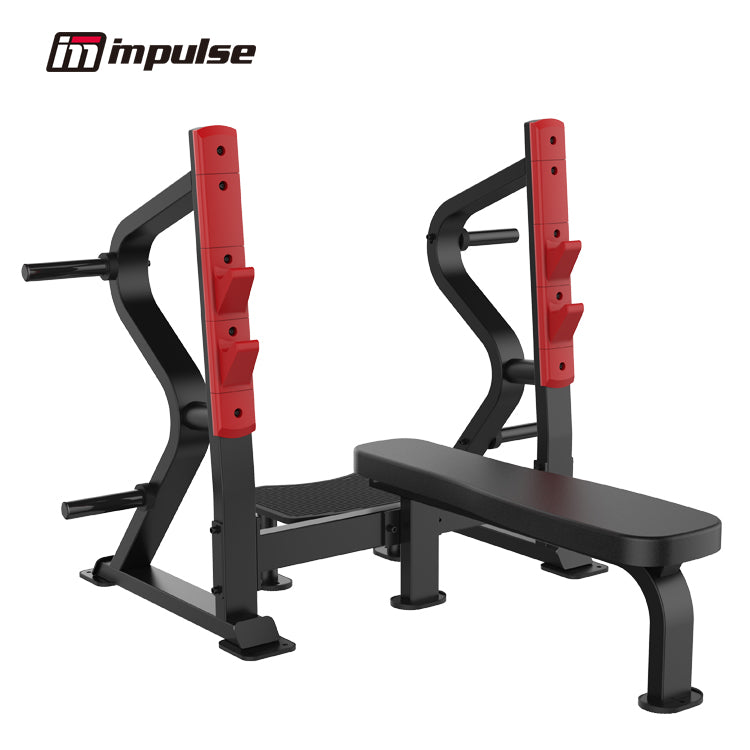 Impulse Fitness, Flat Bench Press, Sl7028, Silver & Black