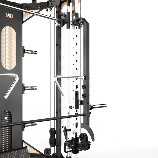 BRUTEforce UX1 Functional Trainer – Foldable Smith Machine, Power Rack & Cable Station