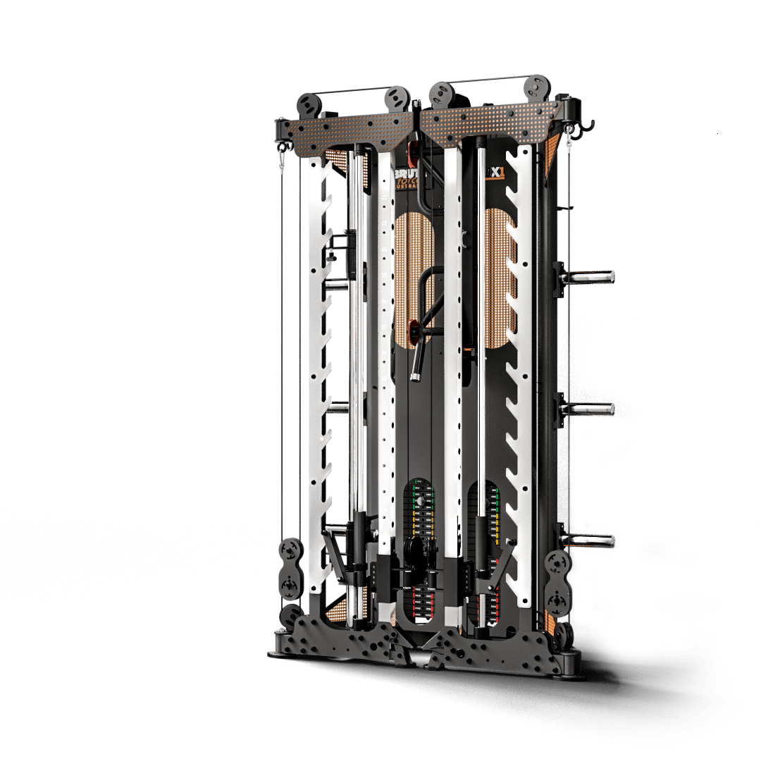 BRUTEforce UX1 Functional Trainer – Foldable Smith Machine, Power Rack & Cable Station