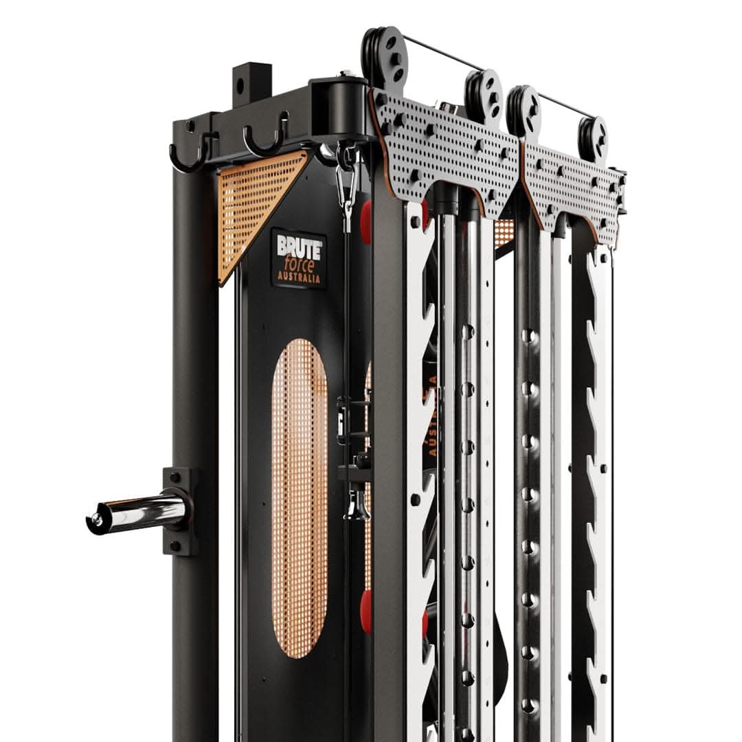 BRUTEforce UX1 Functional Trainer – Foldable Smith Machine, Power Rack & Cable Station