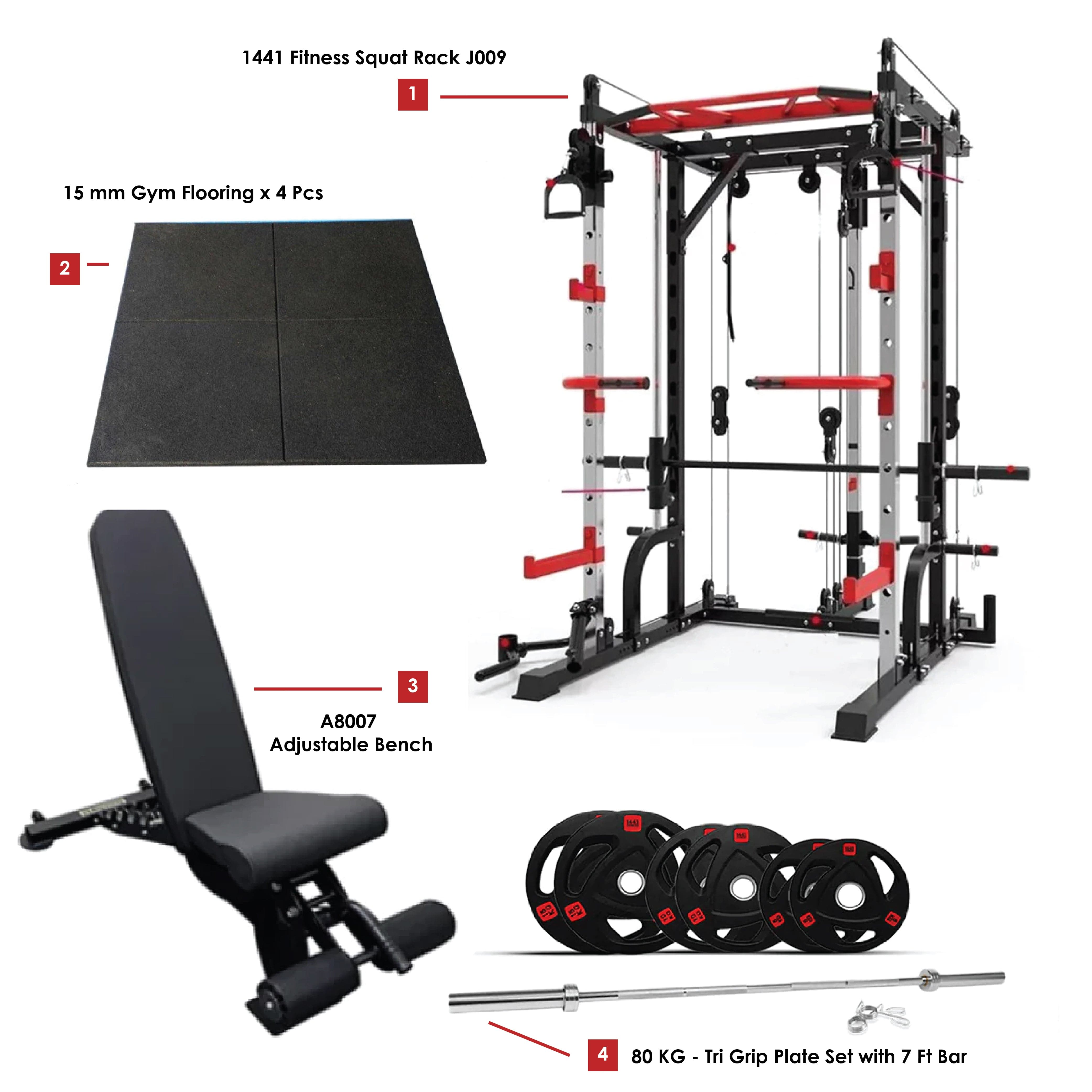 Combo Deal | 1441 Fitness Smith Machine With Functional Trainer J009 +