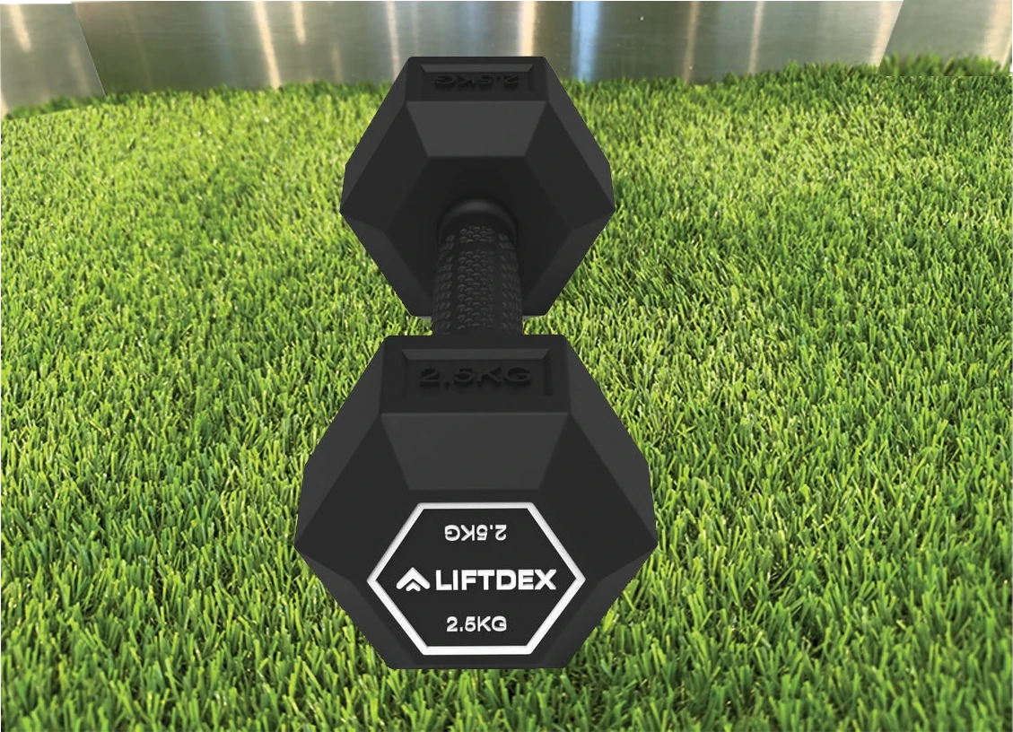 Liftdex Dumbbells: 2.5Kg-45Kg | Rubber Coated | Vibration Welded | Home Gym & Commercial