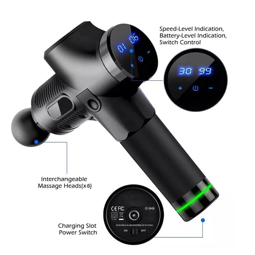 Powercore Massage Gun (With Changeable Heads) + Free Docking Station