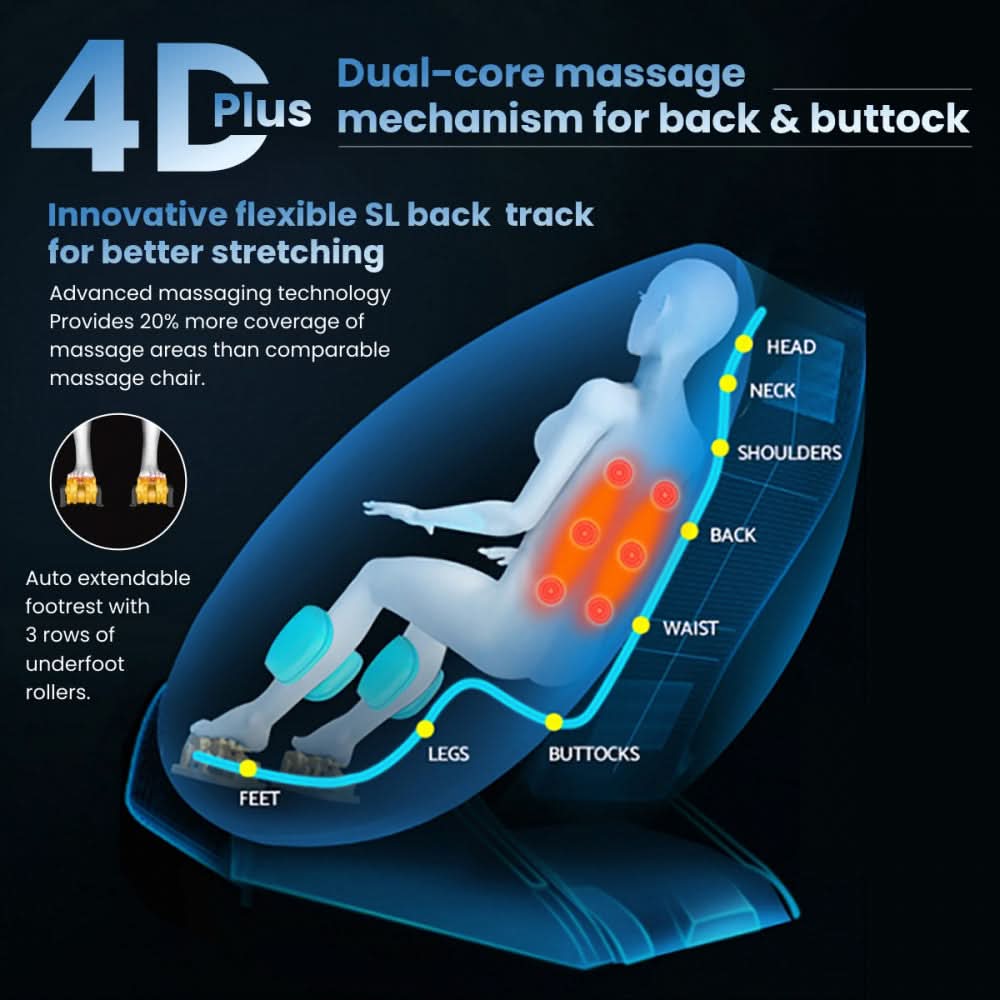 Sparnod Fitness Opulence 4D Plus Dual-core Body Massage Chair
