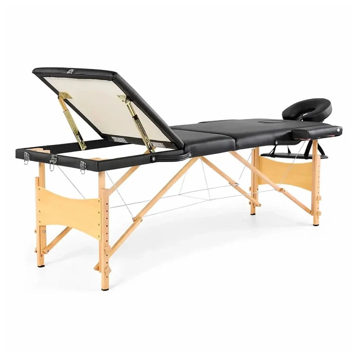 Portable Massage Table with Adjustable Folding Bed and Headrest (3 Fold)