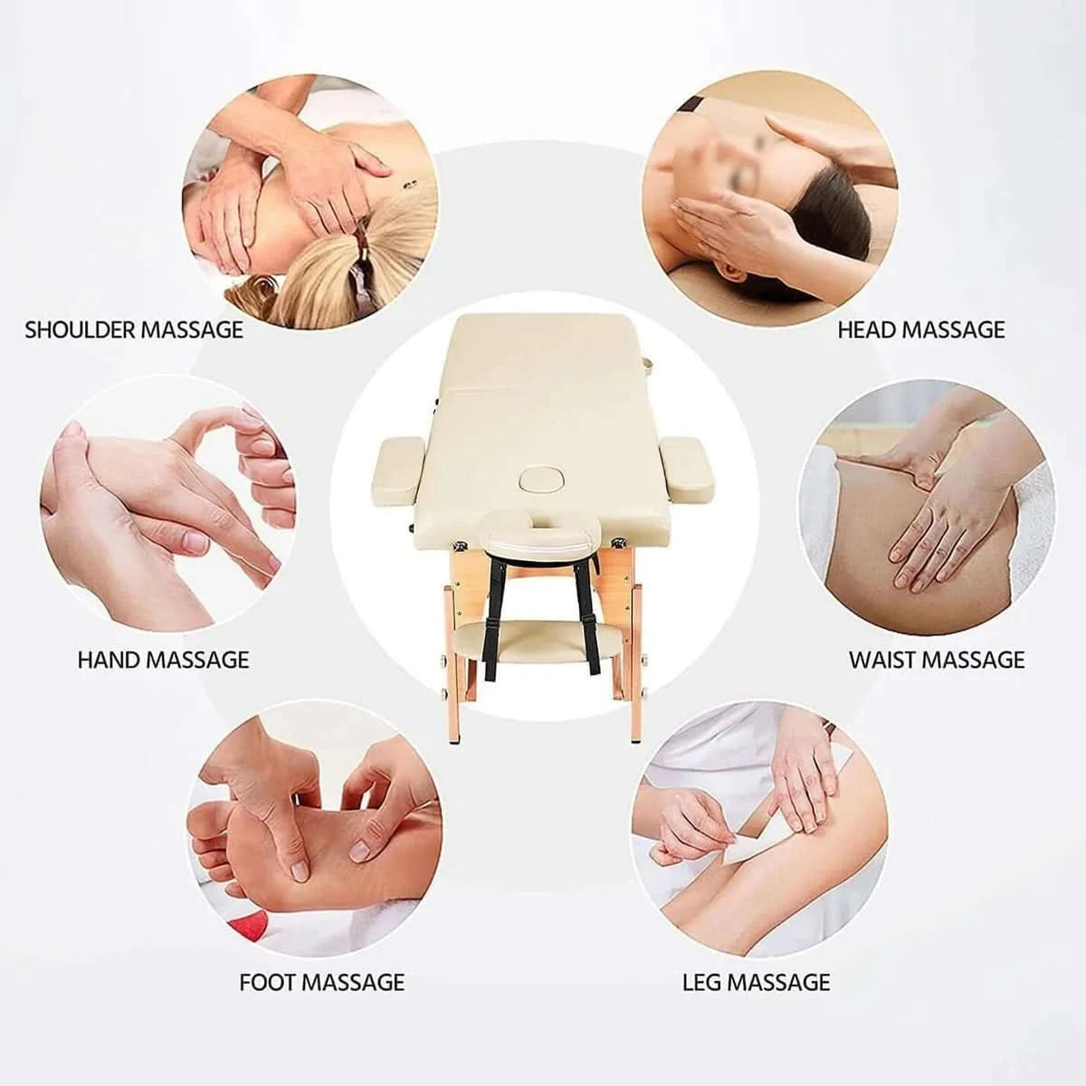 Nourest Portable Foldable Professional Massage Table (2 fold)