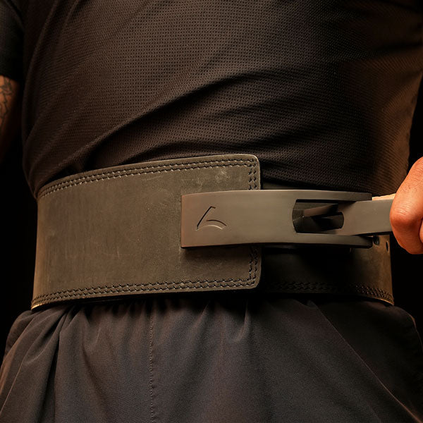 Reeva Buffalo Leather Lifting Belt with Stainless Steel Buckle (10MM)