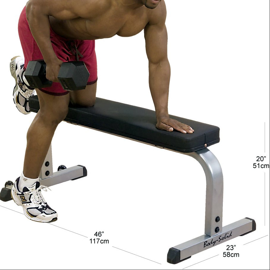 Body Solid GFB350 Heavy-Duty Flat Bench – Commercial Steel Frame