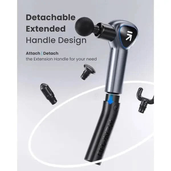 RENPHO Rechargeable Massage Gun with Extension Handle | Deep Tissue Massager