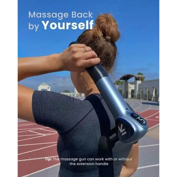 RENPHO Rechargeable Massage Gun with Extension Handle | Deep Tissue Massager