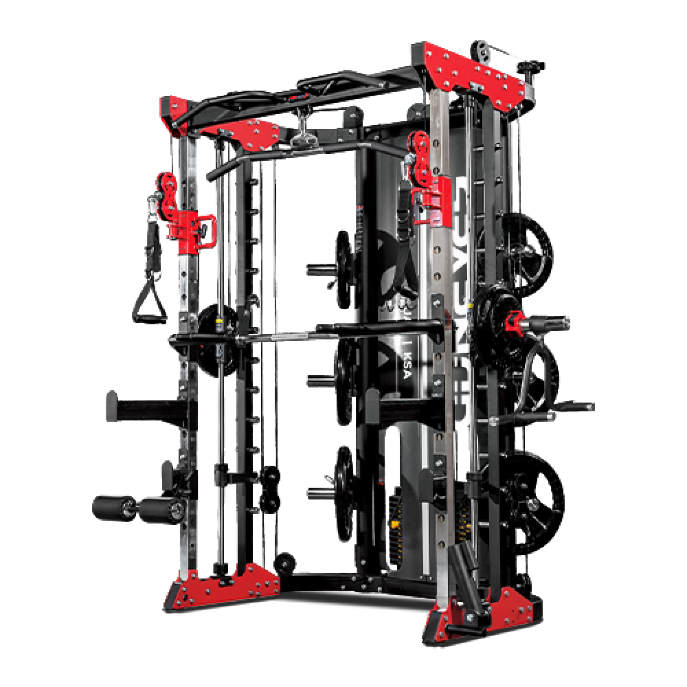 Sparnod Fitness SMG-20000 Functional Smith Machine – Smith, Pulley & Rack Strength Station
