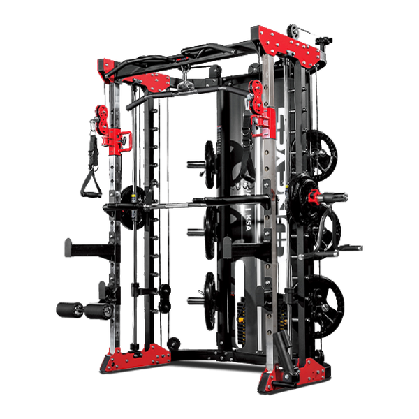 Sparnod Fitness SMG-20000 Functional Smith Machine – Smith, Pulley & Rack Strength Station
