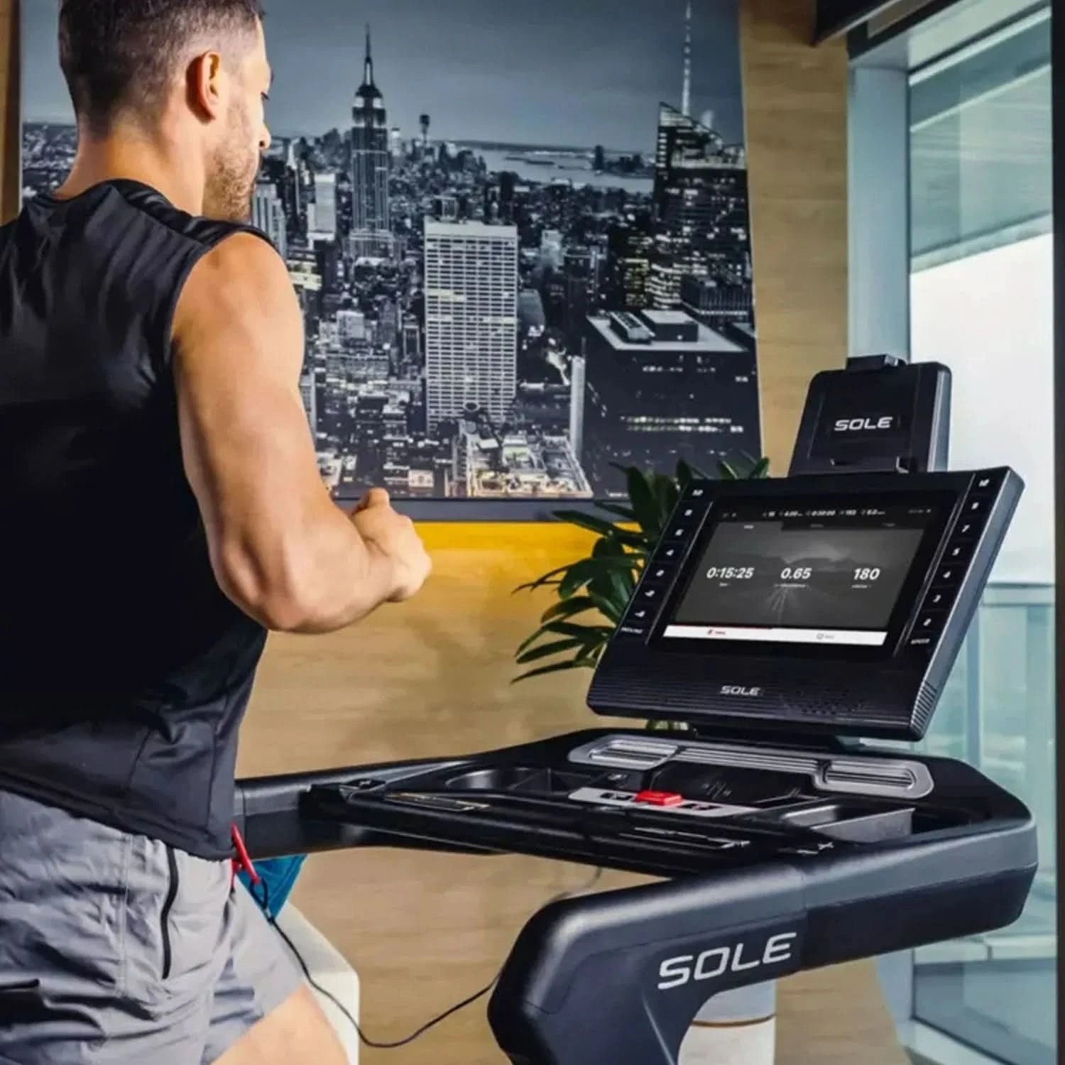 SOLE Fitness F85-ENT Treadmill with 15.6" Touchscreen – 4 HP Motor & 15-Level Incline